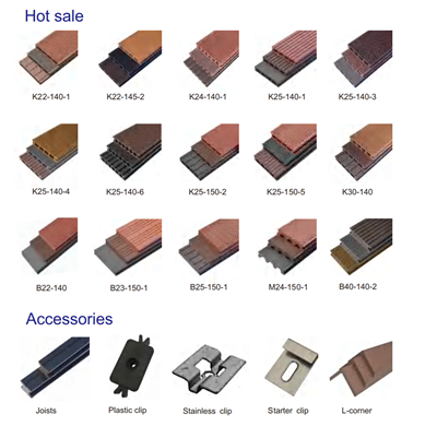 พื้นระเบียงไม้พลาสติกคุณภาพสูงสำหรับกลางแจ้ง